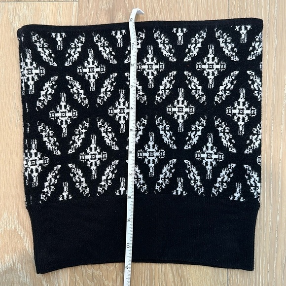 Savvi Snowflake Knit Black White Strapless Tube Top Bandeau Small Free People - Picture 7 of 7